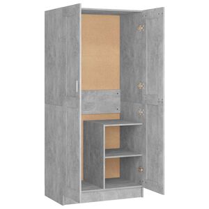 vidaXL &Scaron;atn&iacute; skř&iacute;ň betonově &scaron;ed&aacute; 82,5 x 51,5 x 180 cm kompozitn&iacute; dřevo
