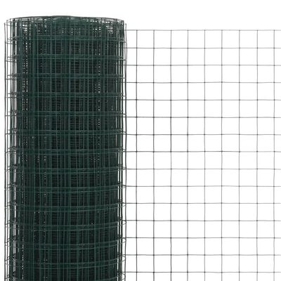 vidaXL Pletivo ke kurníku ocel PVC vrstva 25 x 0,5 m zelené