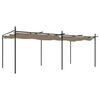 vidaXL Pergola se zatahovac&iacute; střechou taupe 589 x 292 x 230 cm