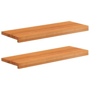 vidaXL Schodi&scaron;ťov&eacute; n&aacute;&scaron;lapy 2 ks 80 x 25 x 2 cm Světle hněd&aacute;