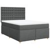 vidaXL Box spring postel s matrac&iacute; tmavě &scaron;ed&yacute; 140 x 190 cm textil