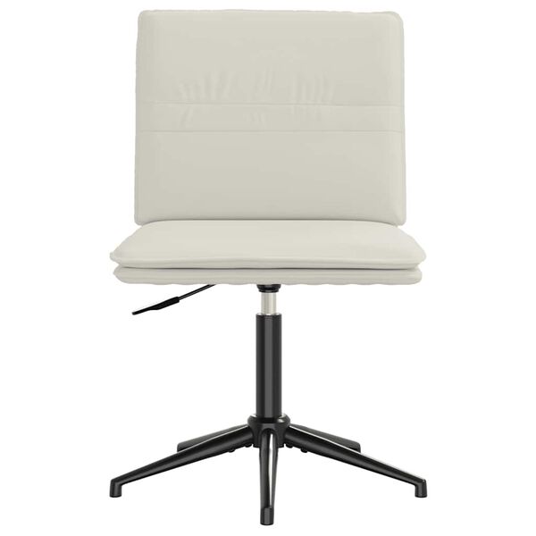 vidaXL Jídelní židle krémová samet