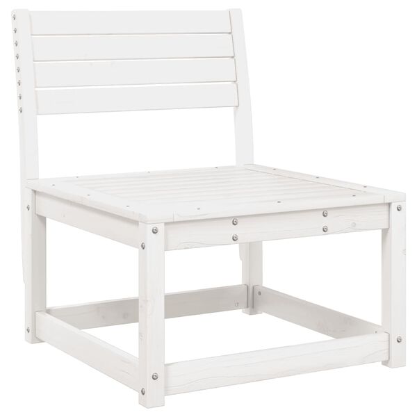 vidaXL Zahradní pohovka bílá masivní borové dřevo