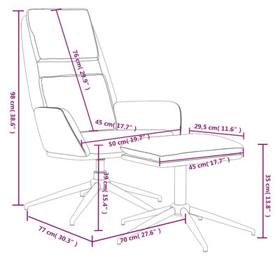 vidaXL Relaxační křeslo se stoličkou krémové tkanina z mikrovlákna