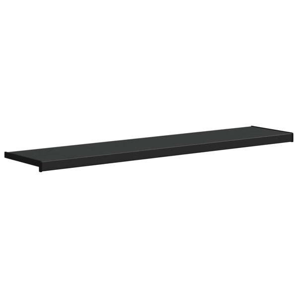 vidaXL Parapet okna Čern&aacute; s dřevěnou texturou 140 x 35 x 4,5 cm PVC