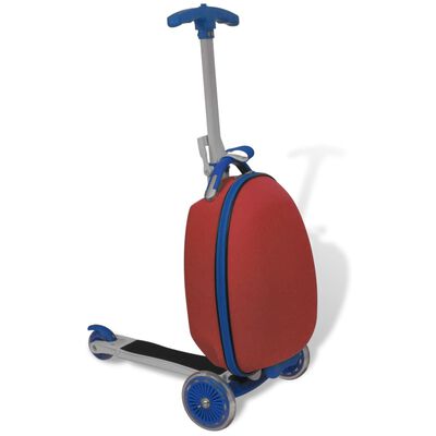 vidaXL Koloběžka s kufříkem pro děti červená