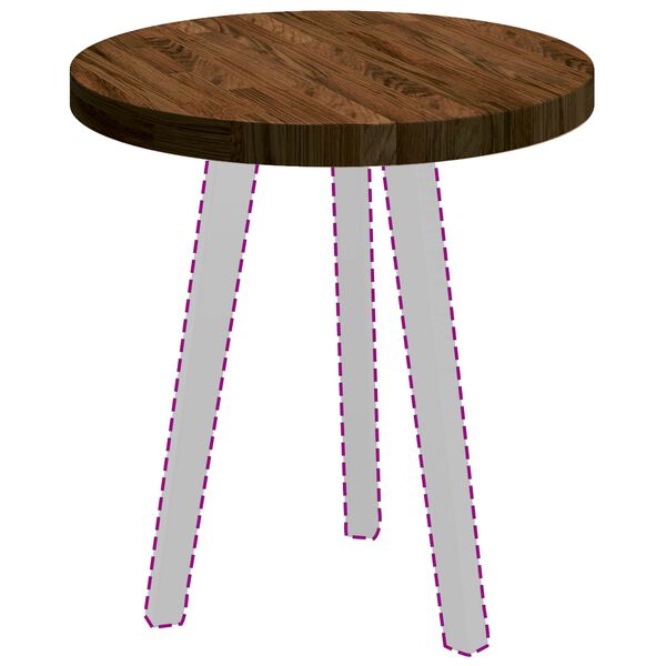 vidaXL Deska stolu Světle hněd&aacute; &Oslash; 50 x 4 cm Masivn&iacute; dubov&eacute; dřevo