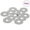 vidaXL Podložky 12 ks Stř&iacute;brn&aacute; 12 x 12 x 1,2 cm Železo