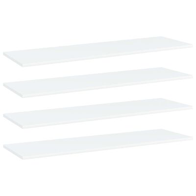 vidaXL Přídavné police 4 ks bílé 100 x 30 x 1,5 cm dřevotříska
