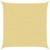 vidaXL Slunečn&iacute; plachta Žlut&aacute; a b&iacute;l&aacute; 6 x 6 m HDPE