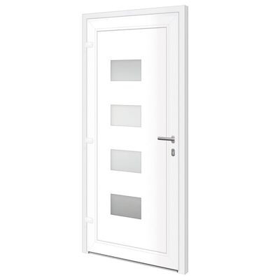 vidaXL Vchodové dveře antracitové 100 x 210 cm hliník a PVC