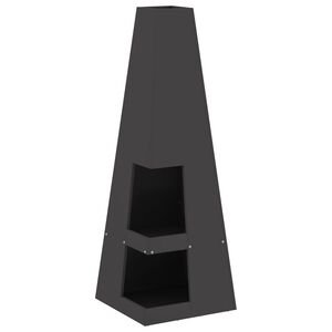 vidaXL Ohniště Černá 35 x 35 x 100 cm Ocel