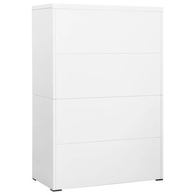 vidaXL Kancelářská skříň bílá 90 x 46 x 134 cm ocel