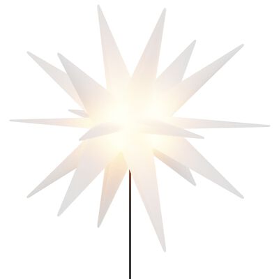 vidaXL Svítící vánoční hvězda s hrotem a LED skládací bílá 57 cm