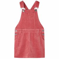 Dětské manšestrové šaty s laclem růžové 92