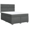 vidaXL Box spring postel s matrac&iacute; tmavě &scaron;ed&aacute; 160x200 cm textil
