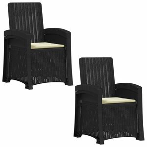 vidaXL Houpac&iacute; zahradn&iacute; křeslo v ratanov&eacute;m stylu 2 pcs