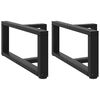 vidaXL Nohy konferenčn&iacute;ho stolku ve tvaru T, 2 ks, čern&eacute;, 70 x 25 x (30-31) cm, ocel