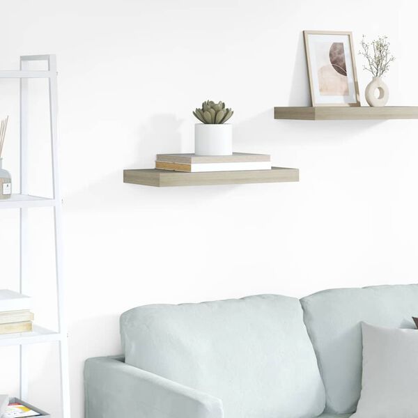 vidaXL Plovouc&iacute; n&aacute;stěnn&aacute; police dub 50 x 23 x 3,8 cm MDF