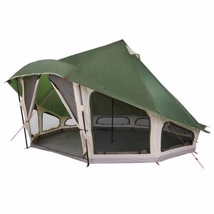 vidaXL Tipi stan se střechou Zelen&aacute; 508 x 470 x 300 cm taft