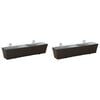 vidaXL Railing 2 ks 80 x 17 x 17 cm Kov