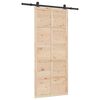 vidaXL Posuvn&eacute; dveře 80 x 208 cm Masivn&iacute; borovicov&eacute; dřevo Př&iacute;rodn&iacute;