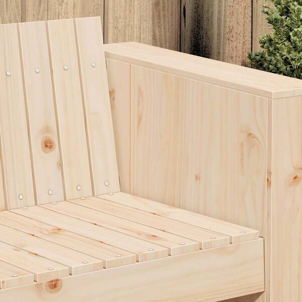 vidaXL Zahradn&iacute; sofa Př&iacute;rodn&iacute; 134 x 60 x 62 cm Masivn&iacute; borov&eacute; dřevo