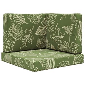 vidaXL Venkovn&iacute; pol&scaron;t&aacute;ř na pohovku 3 pcs Listov&yacute; design Polyester