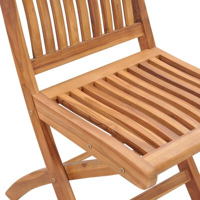vidaXL Skládací zahradní židle s poduškami 4 ks masivní teak