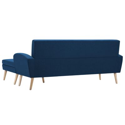 vidaXL Rohová sedačka s textilním čalouněním 186 x 136 x 79 cm modrá