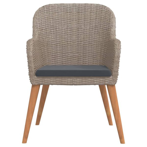 vidaXL 5dílný zahradní jídelní set s poduškami hnědý