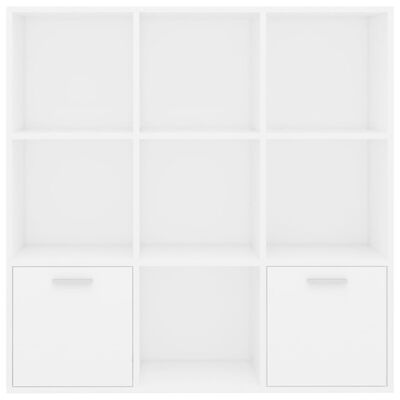 vidaXL Knihovna bílá 98 x 30 x 98 cm dřevotříska