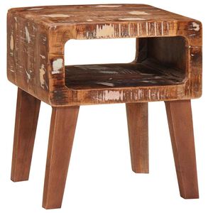 vidaXL Odkl&aacute;dac&iacute; stolek Hněd&aacute; 40 x 32 x 46 cm Masivn&iacute; obnovovan&eacute; dřevo