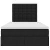 vidaXL Postel s &uacute;ložn&yacute;m prostorem a LED osvětlen&iacute;m Čern&aacute; 120 x 200 cm