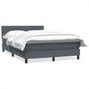 vidaXL Box spring postel s matrac&iacute; tmavě &scaron;ed&aacute; 160x210 cm samet