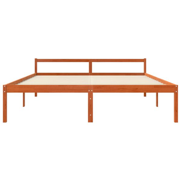 vidaXL R&aacute;m postele Voskově hněd&aacute; 180 x 200 cm Masivn&iacute; borov&eacute; dřevo