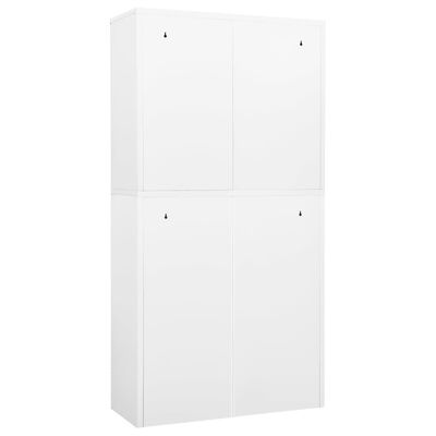 vidaXL Kancelářská skříň bílá 90 x 40 x 180 cm ocel