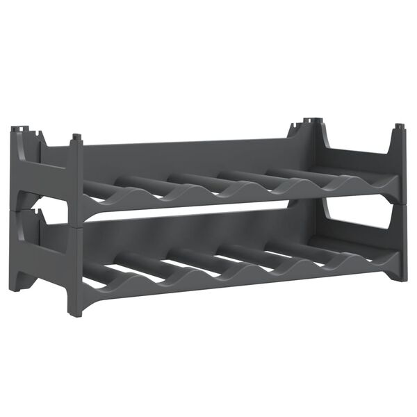 vidaXL Stojan na víno na 12 lahví PP stohovatelný