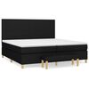 vidaXL Box spring postel s matrac&iacute; čern&aacute; 200x200 cm textil