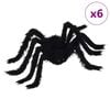 vidaXL Halloweensk&aacute; pavouč&iacute; dekorace 6 ks Čern&aacute; 75 cm Polyester a ocel