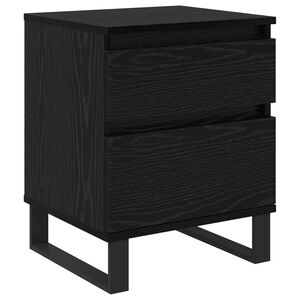 vidaXL Nočn&iacute; skř&iacute;ňka Čern&yacute; dub 40 x 35 x 50 cm Kompozitn&iacute; dřevo