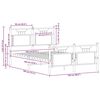 vidaXL R&aacute;m postele bez matrace hněd&yacute; dub 120 x 190 cm kompozitn&iacute; dřevo