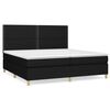 vidaXL Box spring postel s matrac&iacute; čern&aacute; 200x200 cm textil