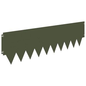 vidaXL Okraj tr&aacute;vn&iacute;ku 10 ks 103 x 30 cm Ocel Olivově zelen&aacute;