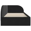 vidaXL Rohov&yacute; r&aacute;m postele s čelo Čern&aacute; 90 cm x 190 cm samet