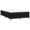 vidaXL Box spring postel s matrac&iacute; čern&aacute; 120x190 cm textil