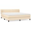 vidaXL Box spring postel s matrac&iacute; kr&eacute;mov&aacute; 160x200 cm textil