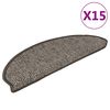 vidaXL Samolepic&iacute; n&aacute;&scaron;lapy na schody sisal 15 ks 65x21x4 cm &scaron;edo-b&eacute;žov&eacute;