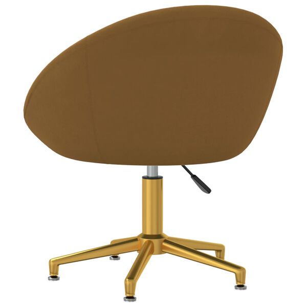 vidaXL Jídelní židle 2 ks hnědé samet