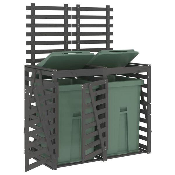 vidaXL &Uacute;ložn&yacute; box na dvě popelnice &scaron;ed&yacute; masivn&iacute; borov&eacute; dřevo